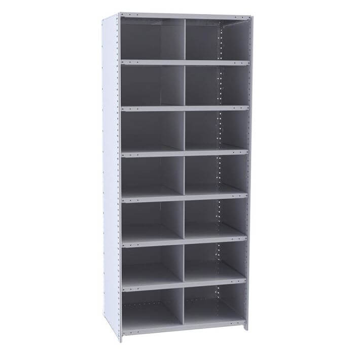 Hallowell Closed Metal 14 Bin Shelving Units
