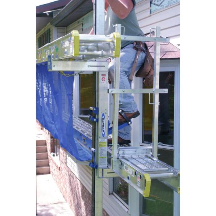 24'W x 48'H Werner Aluminum Pump Jack Scaffolding System