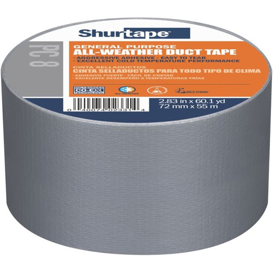 Shurtape PC 8 General Purpose Grade, Co-Extruded Duct Tape