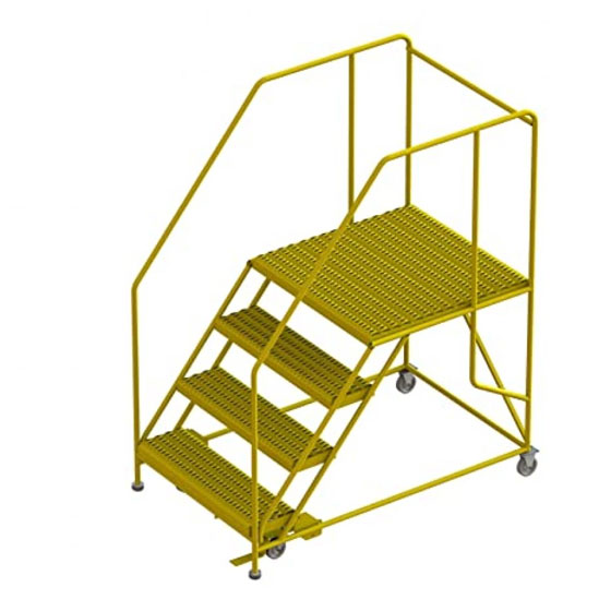 Tri-Arc Yellow Mobile Steel Work Platforms